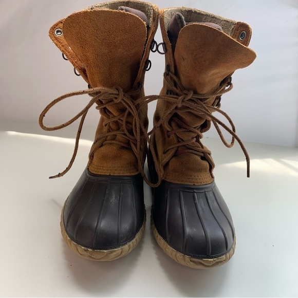 LaCrosse Vintage Women’s Leather Duck Boots Removable Liner - Picture 2 of 16